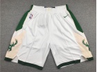 Nike Milwaukee Bucks White Basketball Shorts