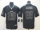 Oakland Raiders #28 Josh Jacobs Black Lights Out Vapor Limited Jersey