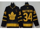 Adidas Toronto Maple Leafs #34 Auston Matthews Black Gold Jersey