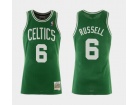 Boston Celtics #6 Bill Russell Green Throwback Jersey