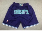 Charlotte Hornets Purple Throwback Basketball Shorts