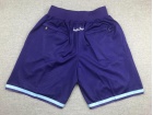 Charlotte Hornets Purple Throwback Basketball Shorts