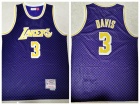 Los Angeles Lakers #3 Anthony Davis Checkerboard Purple Mitchell & Ness Jersey