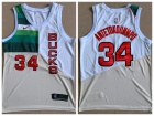 Nike Milwaukee Bucks #34 Giannis Antetokounmpo Gray Earned Edition Swingman Basketball Jersey