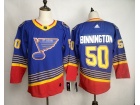 Adidas St.Louis Blues #50 Jordan Binnington Blue Throwback Hockey Jersey