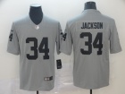 Oakland Raiders #34 Bo Jackson Gray Inverted Legend Limited Jersey