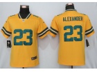 Woman Green Bay Packers #23 Jaire Alexander Yellow Inverted Legend Limited Jersey