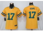 Woman Green Bay Packers #17 Davante Adams Yellow Inverted Legend Limited Jersey