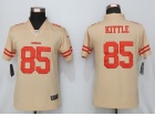 Women San Francisco 49ers #85 George Kittle Yellow Inverted Legend Limited Jersey