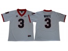 Georgia Bulldogs #3 WHITE White Jersey