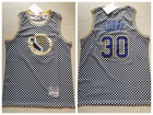 Golden State Warriors #30 Stephen Curry Checkerboard Gray Mitchell & Ness Jersey