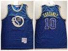 Golden State Warriors #10 Tim Hardawa Checkerboard Blue Mitchell & Ness Jersey