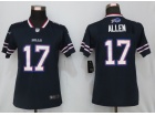 Woman Buffalo Bills #17 Josh Allen Blue Inverted Legend Limited Jersey