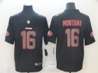 San Francisco 49ers #16 Joe Montana  Black Impact Vapor Limited Jersey