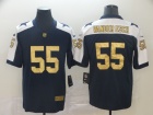 Dallas Cowboys #55 Leighton Vander Esch Navy Blue Golden Vapor Limited Jersey