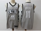 Nike Brooklyn Nets #11 Kyrie Irving Gray BKLYN Basketball Jersey