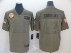 Green Bay Packers #12 Aaron Rodgers 2019 Olive Salute to Service Limited Jersey