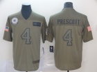 Dallas Cowboys #4 Dak Prescot 2019 Olive Salute to Service Limited Jersey