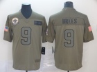 New Orleans Saints #9 Drew Brees 2019 Olive Salute to Service Limited Jersey