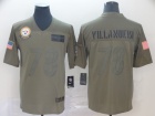 Pittsburgh Steelers #78 Alejandro Villanueva 2019 Olive Salute to Service Limited Jersey