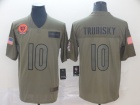 Chicago Bears #10 Mitch Trubisky 2019 Olive Salute to Service Limited Jersey