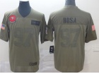 San Francisco 49ers #97 Nick Bosa 2019 Olive Salute to Service Limited Jersey