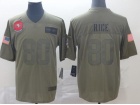 San Francisco 49ers #80 Jerry Rice 2019 Olive Salute to Service Limited Jersey