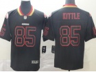 San Francisco 49ers #85 George Kittle Black Lights Out Vapor Untouchable Limited Jersey