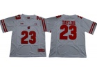 Wisconsin Badgers #23 Jonathan Taylor White 2019 College Football Jersey