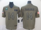 New York Jets #14 Sam Darnold 2019 Olive Salute to Service Limited Jersey