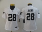 Woman Oakland Raiders #28 Josh Jacobs White Vapor Untouchable Limited Jersey