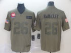 New York Giants #26 Saquon Barkley 2019 Olive Salute to Service Limited Jersey