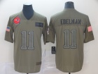 New England Patriots #11 Julian Edelman 2019 Olive Salute to Service Limited Jersey