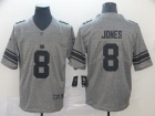 New York Giants #8 Daniel Jones Gray Gridiron Limited Jerseys