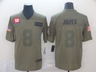 New York Giants #8 Daniel Jones 2019 Olive Salute to Service Limited Jersey