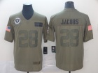 Oakland Raiders #28 Josh Jacobs 2019 Olive Salute to Service Limited Jersey