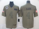 Oakland Raiders #4 Derek Carr 2019 Olive Salute to Service Limited Jersey