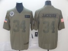 Oakland Raiders #34 Bo Jackson 2019 Olive Salute to Service Limited Jersey