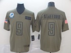 Detroit Lions #9 Matthew Stafford 2019 Olive Salute to Service Limited Jersey