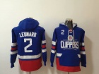 Los Angeles Clippers #2 Kawhi Leonard Blue Basketball Hoodie