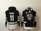 Brooklyn Nets #11 Kyrie Irving Black Basketball Hoodie