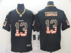 New Orleans Saints #13 Michael Thomas Black USA Flag Vapor Limited Jersey