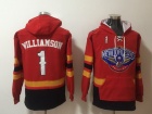 New Orleans Pelicans #1 Zion Williamson Red Hoodie