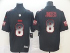 New York Giants #8 Daniel Jones Black Arch Smoke Vapor Limited Jersey