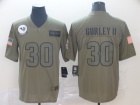 Los Angeles Rams #30 Todd Gurley II   2019 Olive Salute to Service Limited Jersey