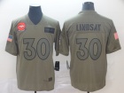 Denver Broncos #30 Phillip Lindsay 2019 Olive Salute to Service Limited Jersey