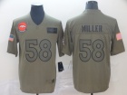 Denver Broncos #58 Von Miller 2019 Olive Salute to Service Limited Jersey