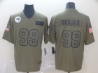 Los Angeles Rams #99 Aaron Donald 2019 Olive Salute to Service Limited Jersey