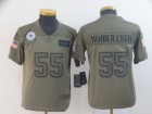 Youth Dallas Cowboys #55 Leighton Vander Esch 2019 Olive Salute to Service Limited Jersey