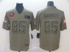 Cleveland Browns #95 Myles Garrett 2019 Olive Salute to Service Limited Jersey